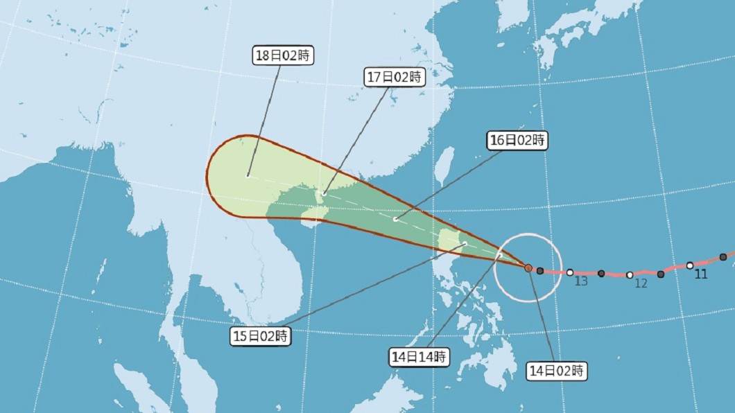 山竹颱風暴風圈大　氣象局最快中午前發布海警