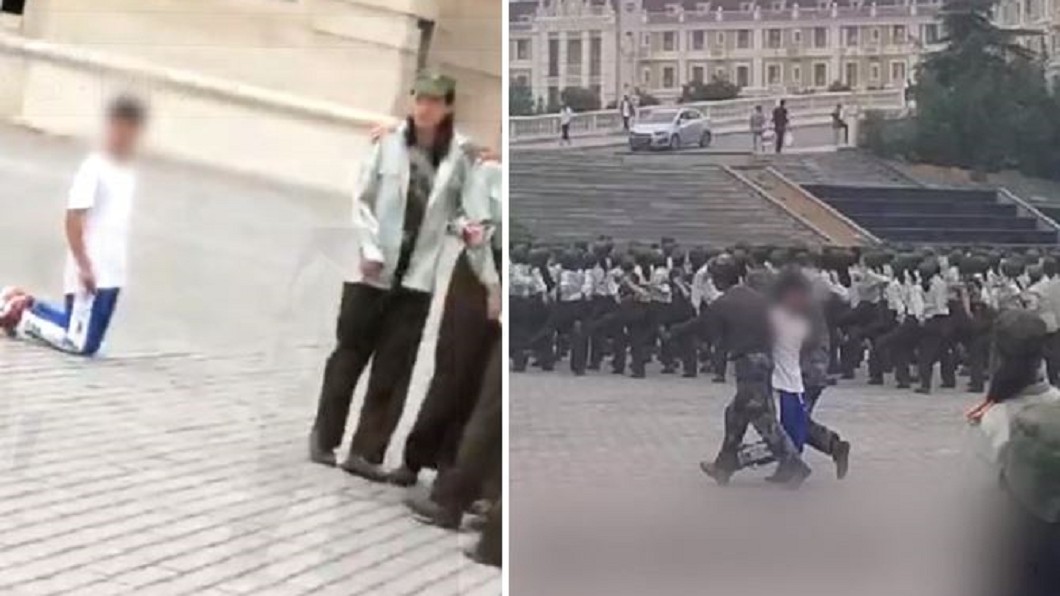 女友提分手!高中弟颯爽下跪 教官怒「賊丟臉」秒抬走