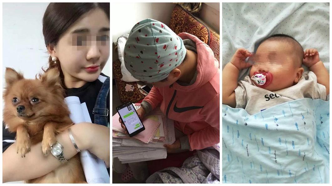 正妹原本外貌亮麗,罹癌後整個身體狀況變差,現在只能透過手機的照片思念兒子。(圖/翻攝自微博)