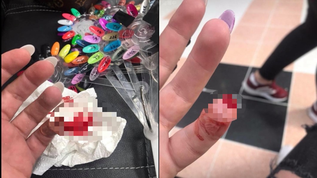 好恐怖!女子做指甲彩繪 小指頭卻慘遭削掉「一塊肉」