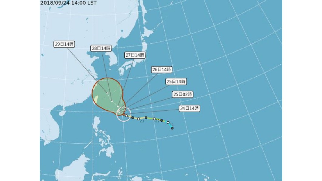 快訊／潭美又升級「強颱」！　7級暴風半徑250KM