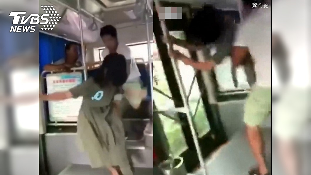 悚!女子公車驚逃 慘遭身後男硬抱走壓制