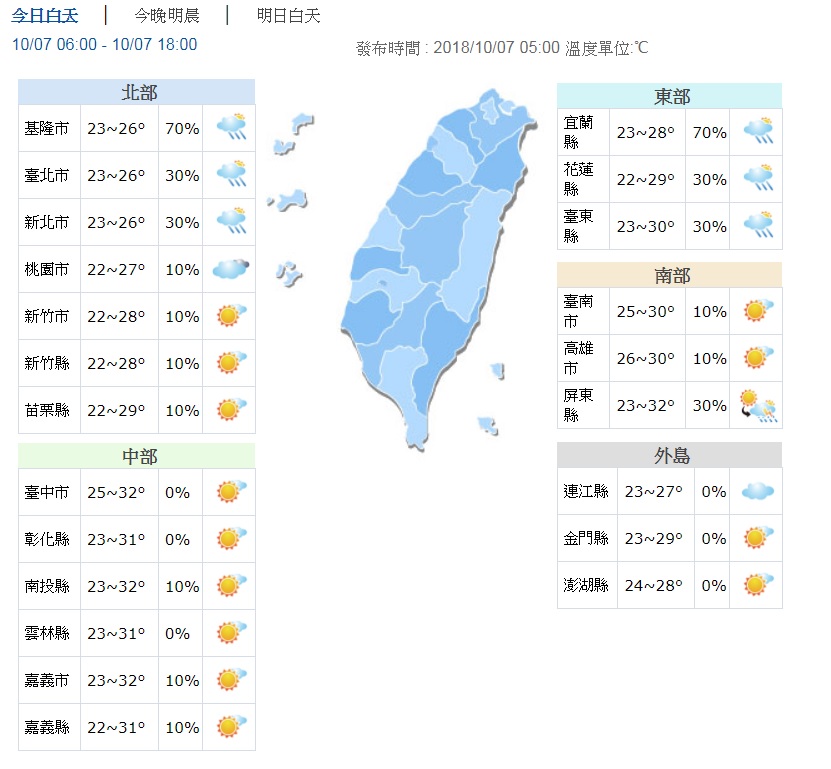 圖/翻攝自中央氣象局