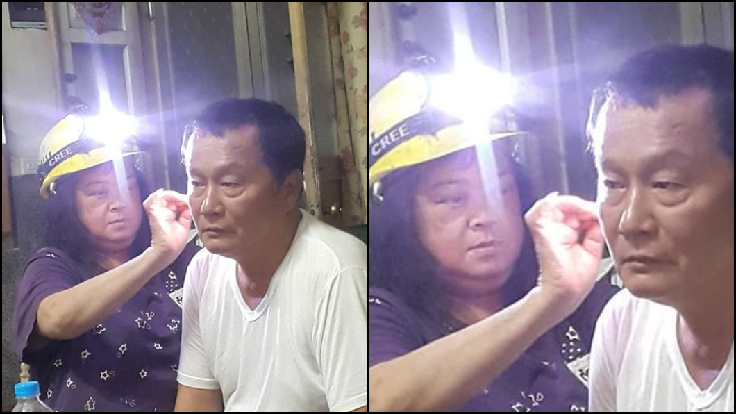 耳朵癢癢!老媽戴工地帽「開燈挖礦」網友全笑翻