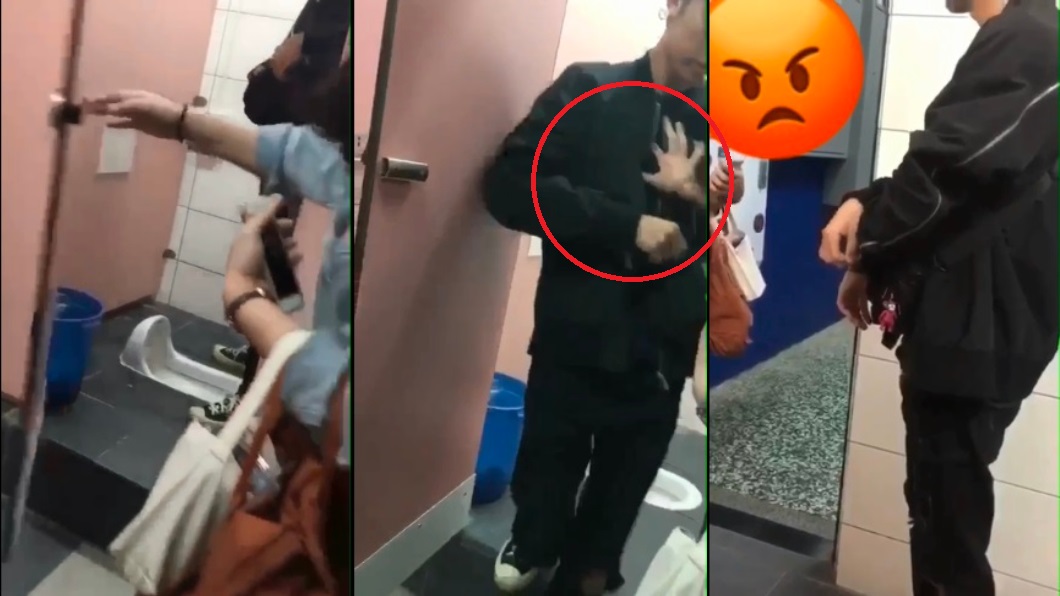 男大生躲女廁偷拍 女學生霸氣揪狼:報警抓你,走!