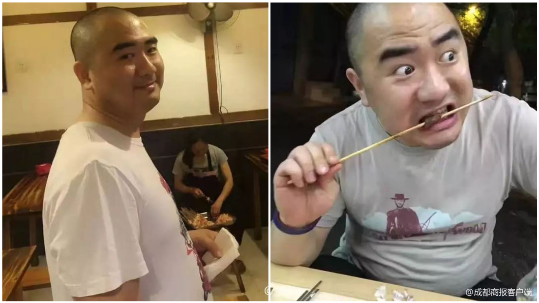 這是老闆李曌靖還尚未減肥的時期。圖/翻攝自《微博》