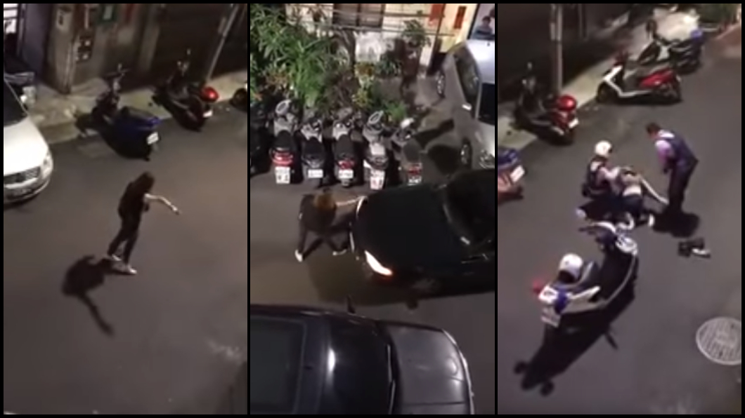 惡靈退散？長髮女深夜躺街踩陣步　哭喊：救救我