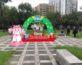 韓國卡通巨星救援小英雄POLI 現身萬坪公園慶耶誕