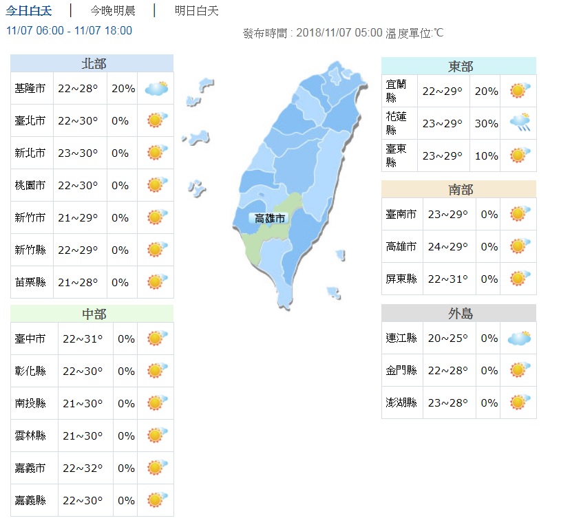 圖/翻攝自中央氣象局
