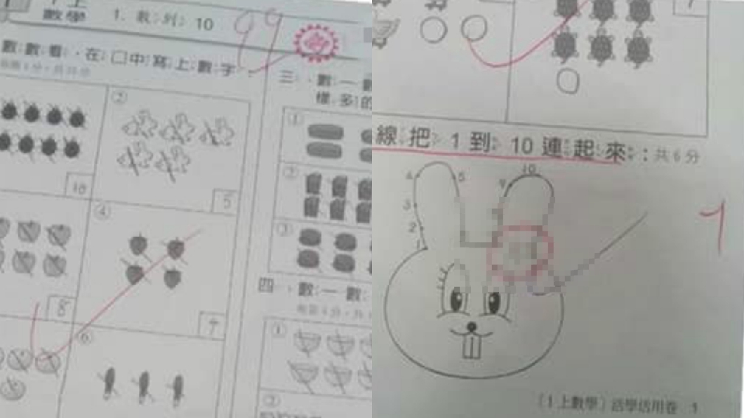 都答對!只因在兔耳上畫了「這個」 小一生從滿分變99