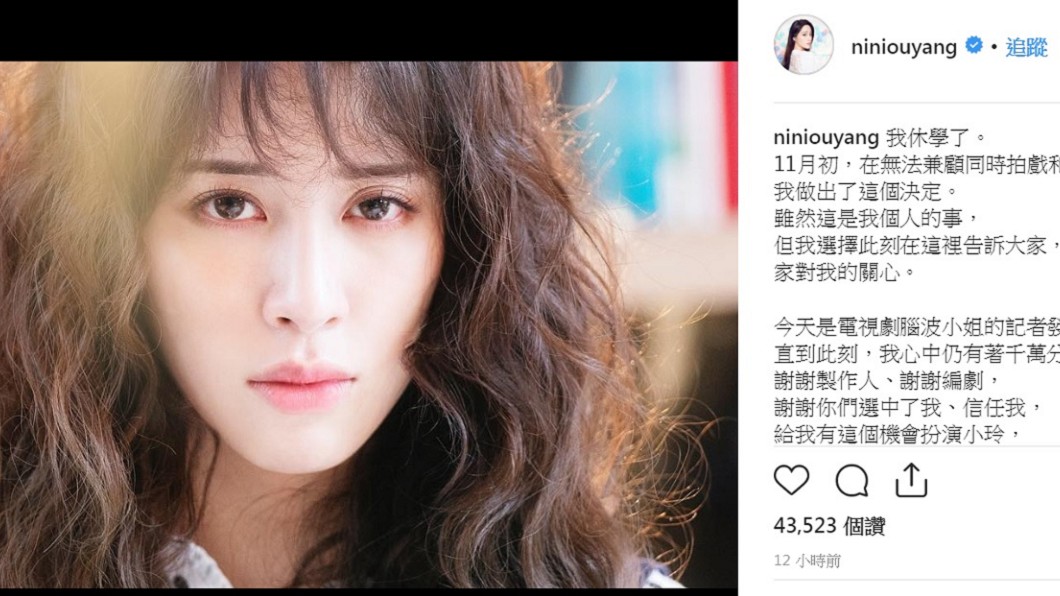 圖/翻攝自歐陽妮妮IG