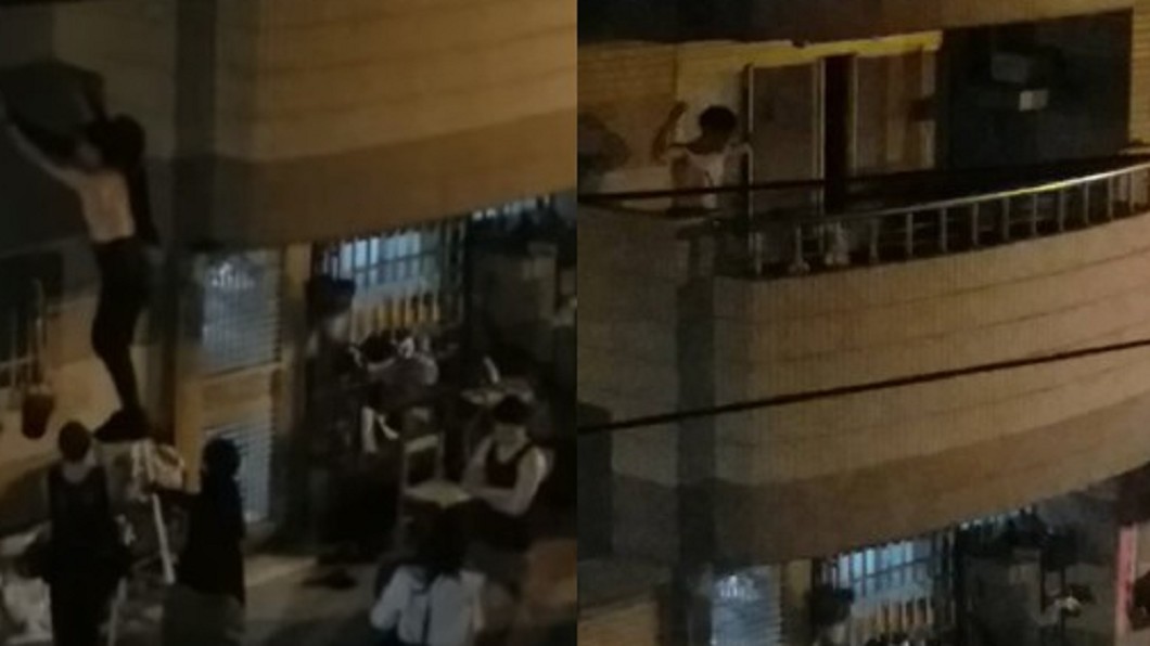 5歲童嚇醒…陽台哭喊找爸媽 赤膊哥徒手爬二樓救援