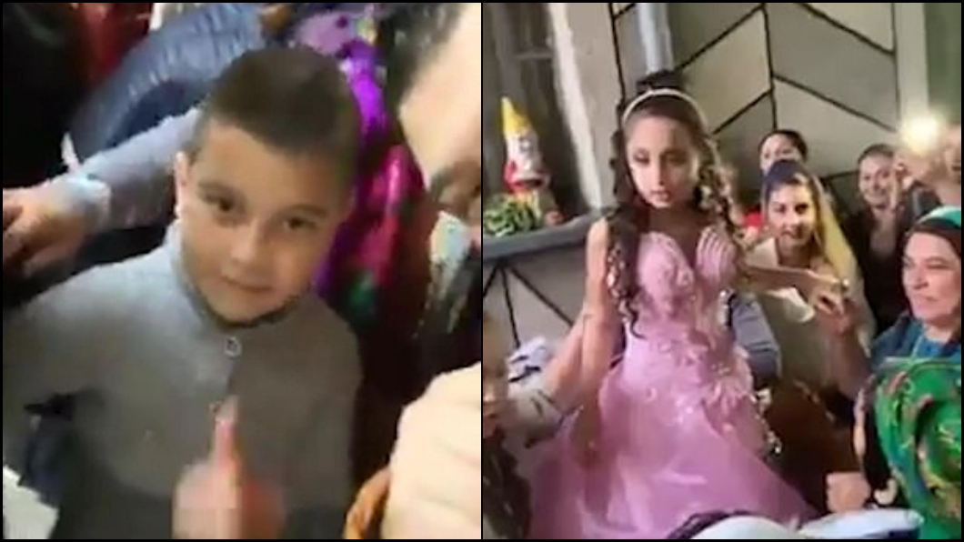 8歲蘿莉披婚紗!主持人要10歲新郎玩具放下「娶某了」