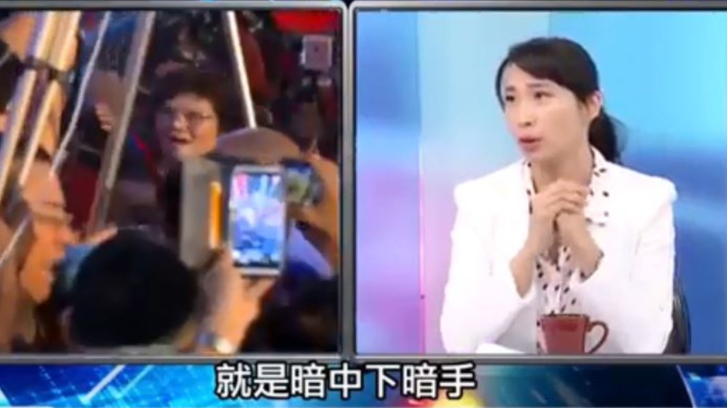 韓國瑜辦公室政策組成員陳怡安在政論節目上說，最近有些人想讓韓國瑜受傷。翻攝／Youtube