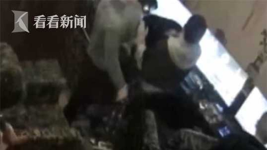 2名男子先是在網咖內大打出手。(圖／翻攝自看看新聞)