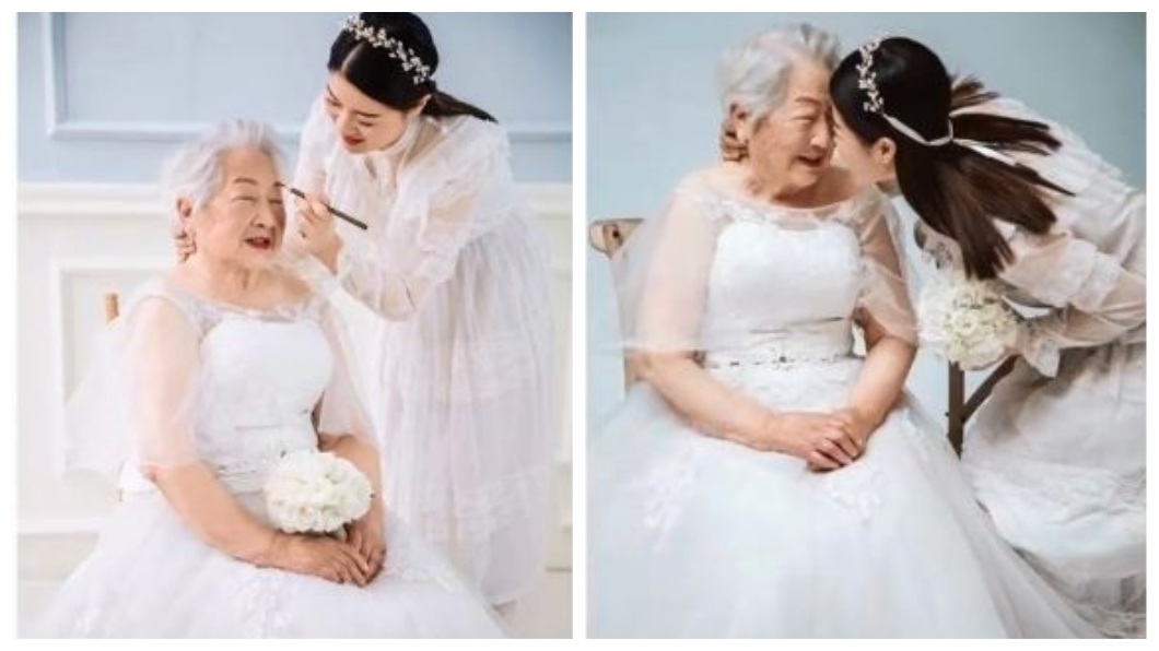 感動！帶91歲奶奶同拍婚紗　孫女淚：留住她最美一面