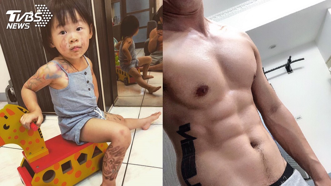 女兒刺青好霸氣 鏡中亮點更吸睛:哇!身材好好