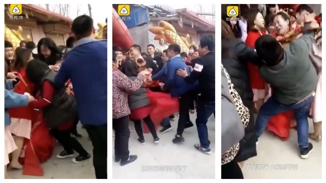 鬧婚太離譜！新娘被男賓客強壓　起身狠踹下體賞巴掌