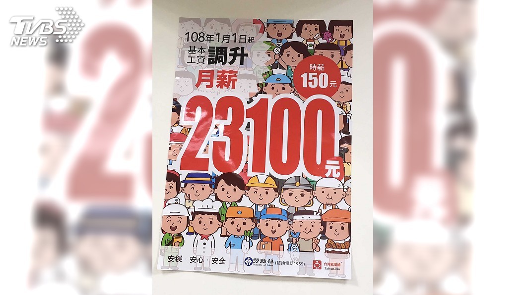基本工資海報出現軍警消？　勞部：代表各行各業