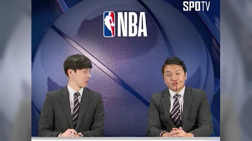轉播NBA竟流鼻血 韓主播淡定播完獲好評