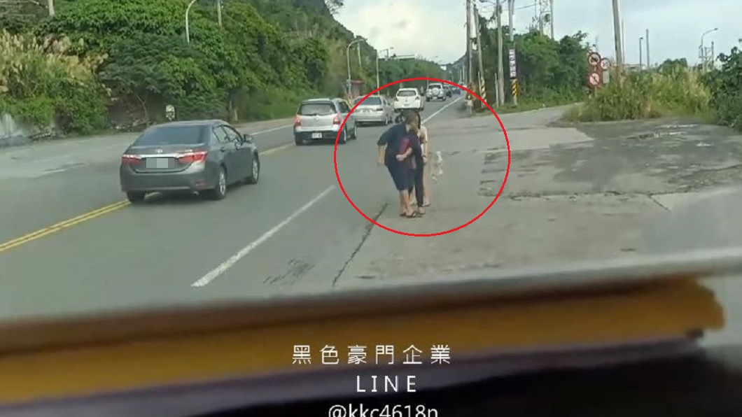 毛孩衝馬路!拖鞋哥爆氣 「左勾拳猛擊」狗狗驚逃