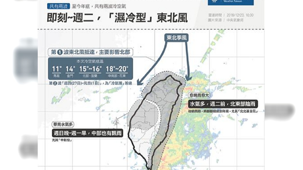 圖／翻攝臉書天氣即時預報