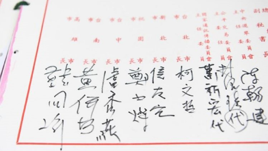六都市長簽名！網公認她最美　這人字超難懂：龍司冷？
