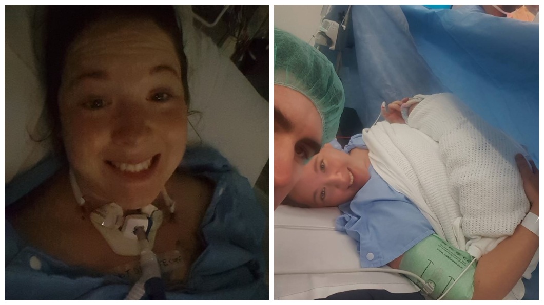 切水果滑倒…刀子刺進喉嚨 孕婦躲死劫順利生女