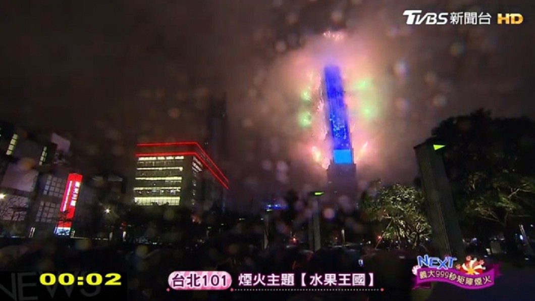 受到東北季風影響,北部地區連日來溼答答,天候不佳也影響煙火觀看視線。圖/TVBS