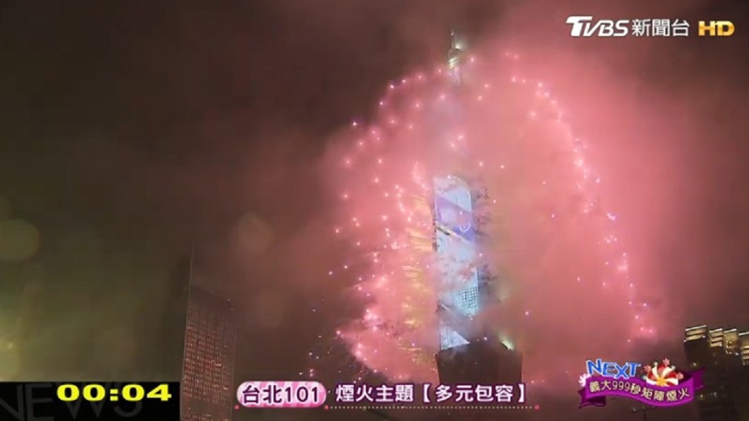 迎向2019!101煙火秀狂撒360秒 展現台灣特色