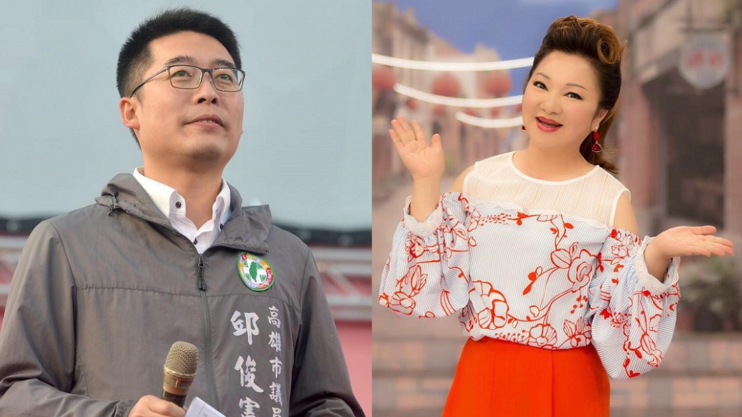 圖／(圖左)高市議員邱俊憲、(圖右)藝人白冰冰。翻攝自 臉書