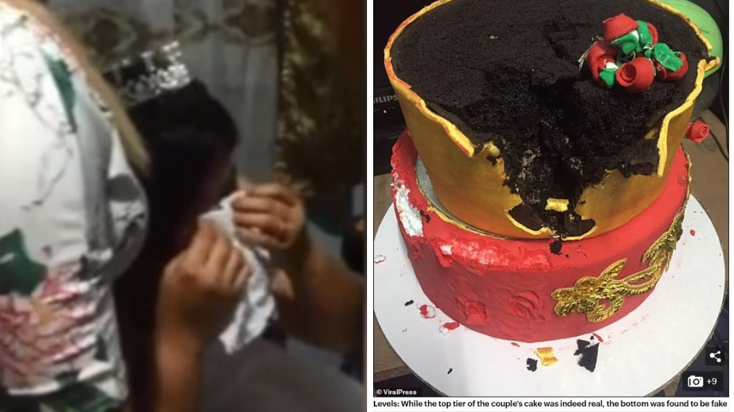 根本整人！婚禮蛋糕竟是保麗龍做的　新娘一切崩潰痛哭