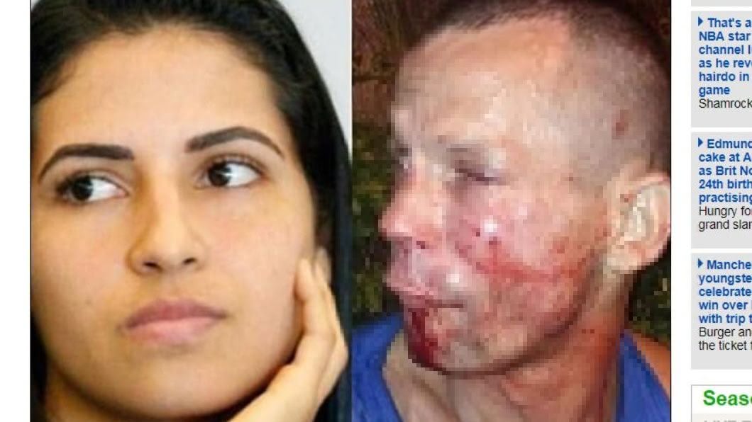 惹錯人！男子搶劫反被打成「豬頭滿臉血」　女：只K兩拳