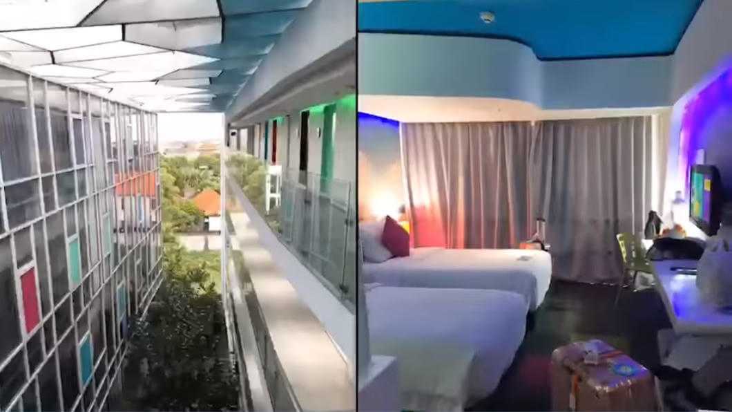 原PO分享員工旅遊到峇里島的照片，羨煞不少網友。圖／翻攝自爆怨公社
