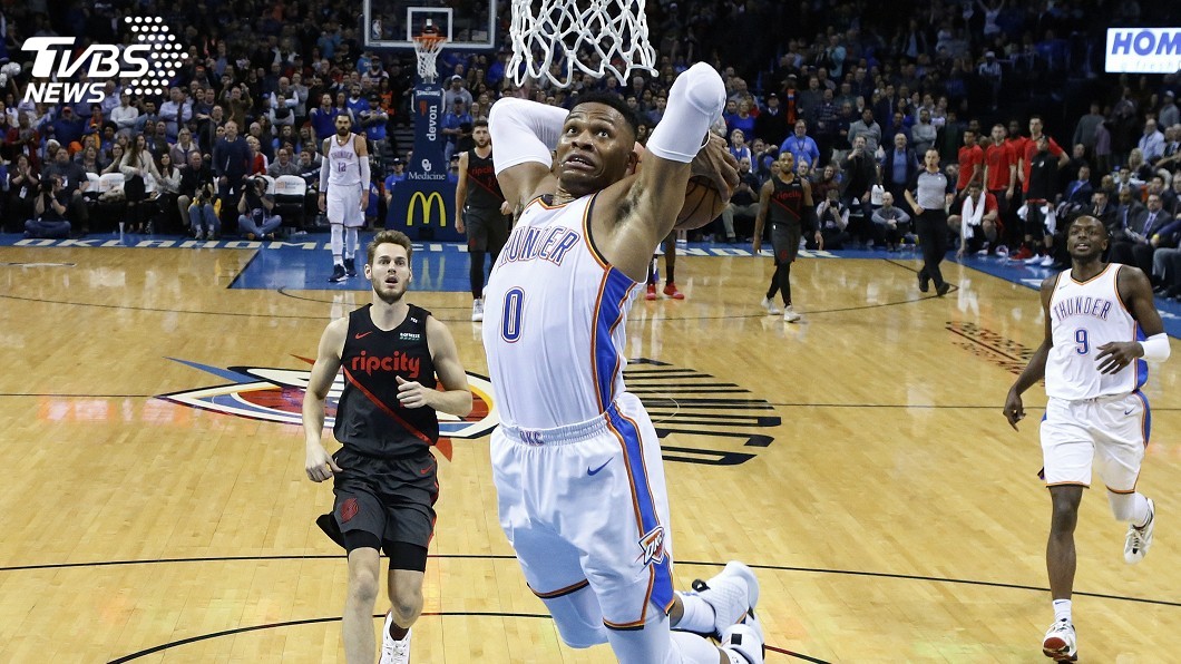 衛斯布魯克繳出大三元 NBA雷霆擊退拓荒者
