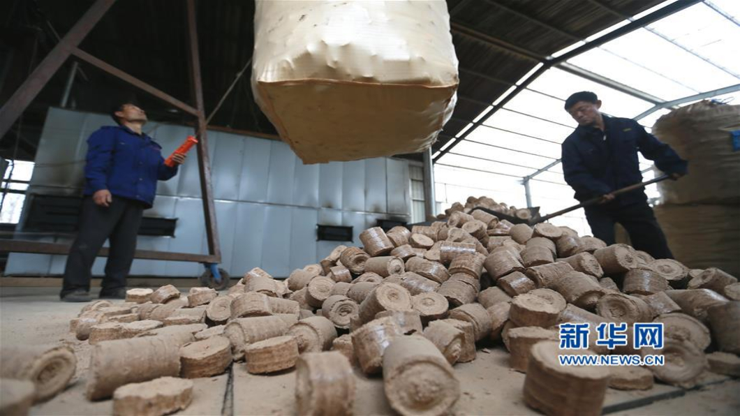 大陸黑龍江禁起火燒秸稈 壓縮加工成供暖燃料