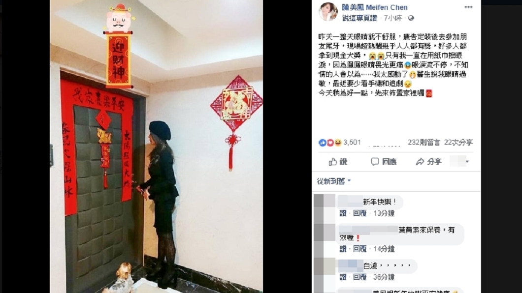 圖／翻攝自陳美鳳臉書