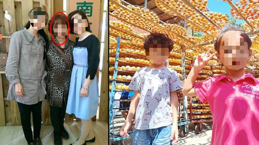 死者阿嬤(左圖中)及1對孫子女(右圖)/臉書