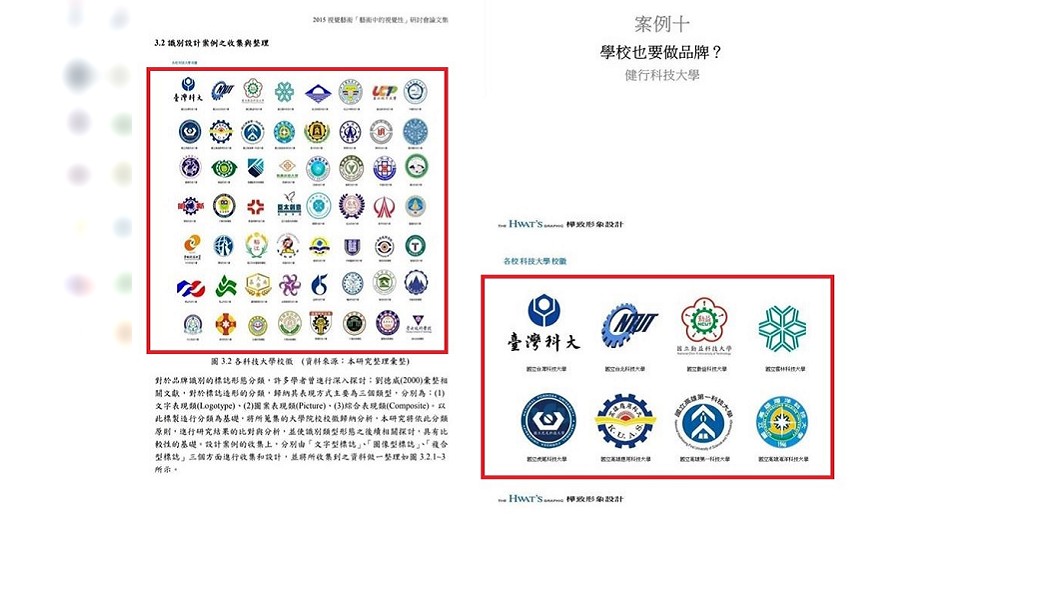 怒了!屏東大學老師抄了校徽 論文又抄同個設計師