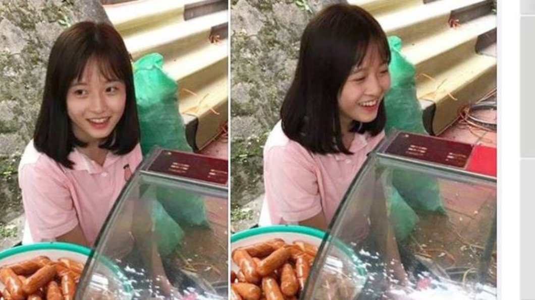 戀愛了！學生妹擺攤賣香腸　迷人微笑讓大批網友融化