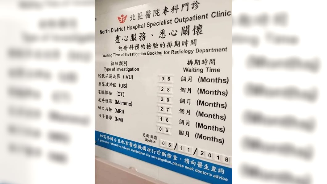 等28個月！香港醫院「這張排程表」  台人看完都驚呆