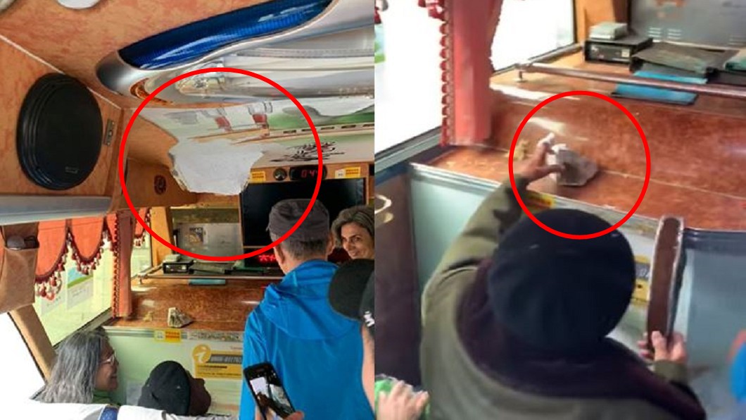 死神飄過！落石打破車頂險傷老翁　乘客安慰：石來運轉