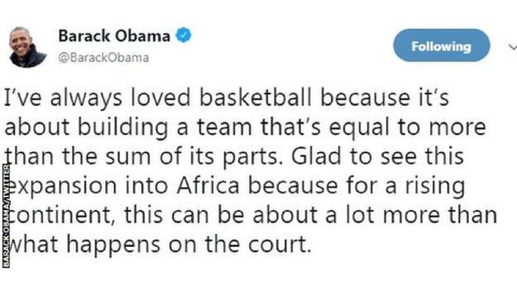 NBA宣布組非洲聯賽　幕後功臣竟是歐巴馬