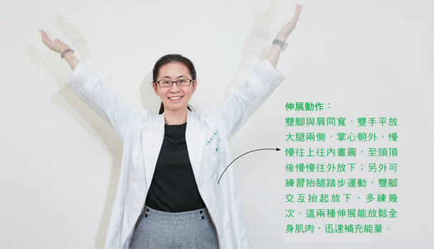 醫師教導伸展動作。圖／康健雜誌