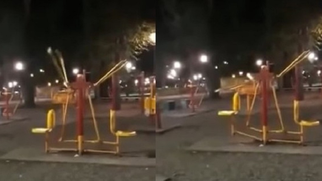 深夜公園器材劇烈猛晃 民眾嚇壞:邪靈附身?