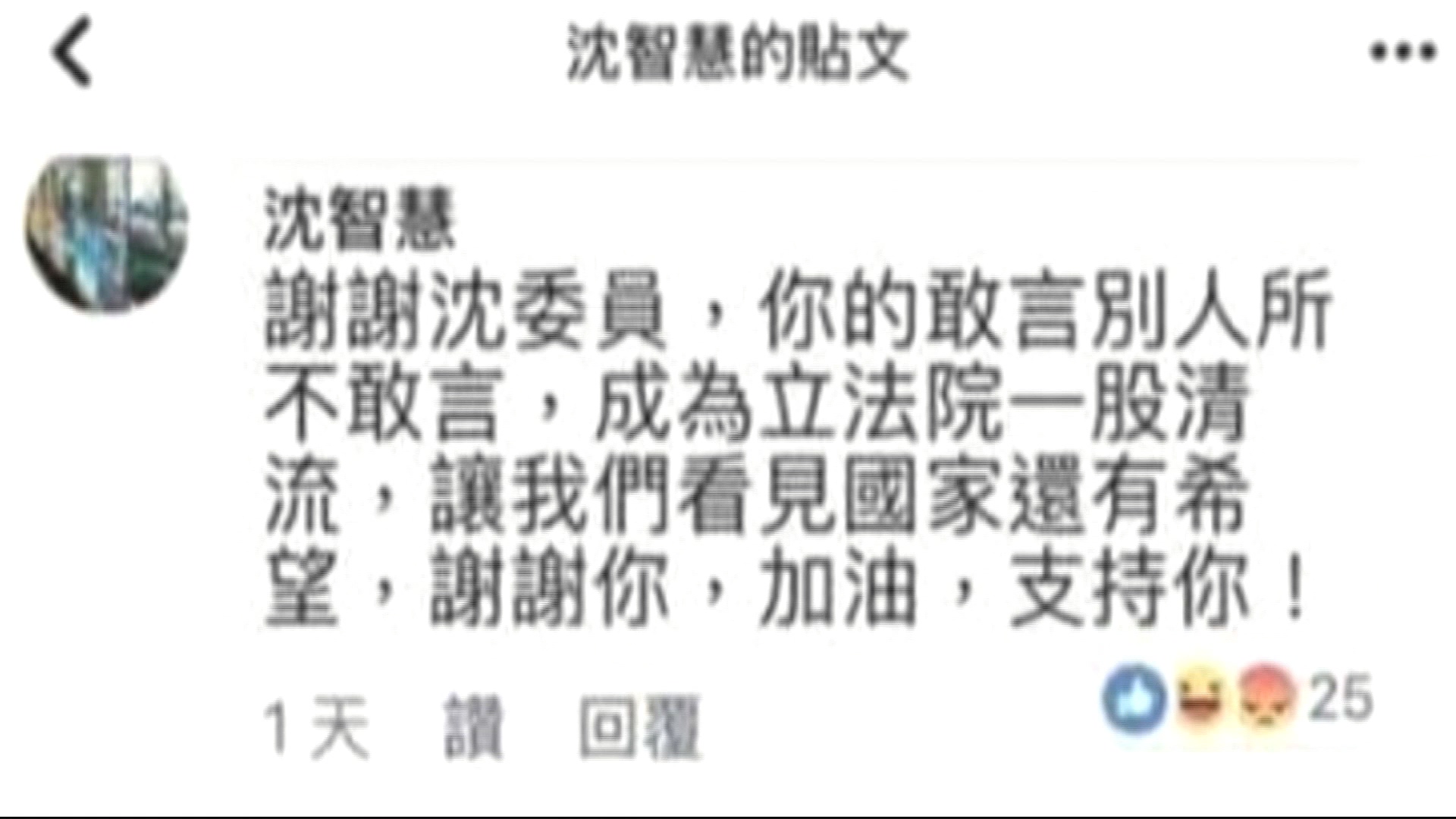 圖／翻攝自沈智慧臉書