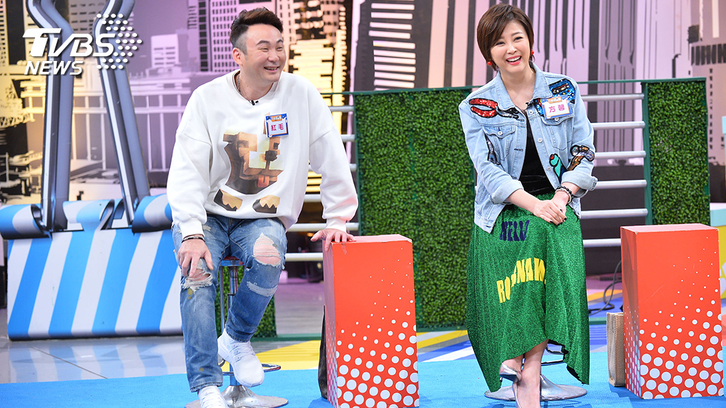 TVBS歡樂台《上班這黨事》明星怪癖大揭密。來賓紅毛和方馨。圖/TVBS