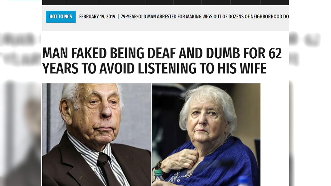 嫌老婆太愛碎念!84歲爺裝成「聾啞人」…一裝62年