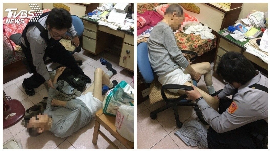 悲！90歲夫跌倒在地　80歲妻扶不起他
