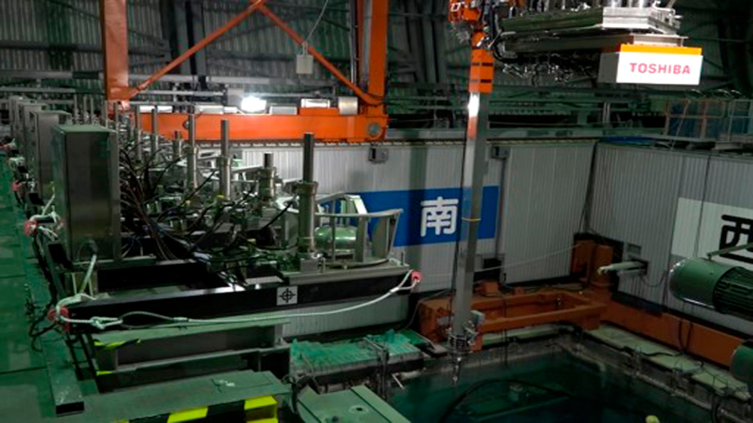 福島第一核電廠三號機燃料池上方作業區。圖/達志影像美聯社